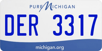 MI license plate DER3317