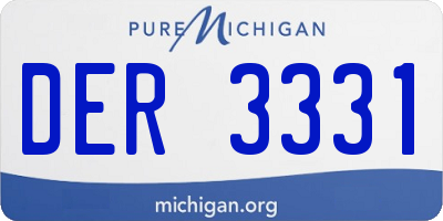 MI license plate DER3331