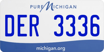 MI license plate DER3336