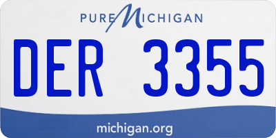 MI license plate DER3355