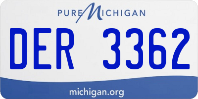 MI license plate DER3362