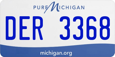 MI license plate DER3368