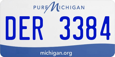 MI license plate DER3384