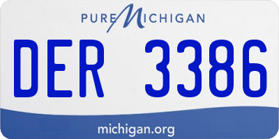 MI license plate DER3386
