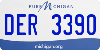 MI license plate DER3390