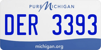 MI license plate DER3393