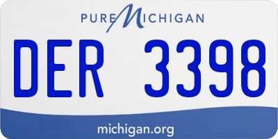 MI license plate DER3398