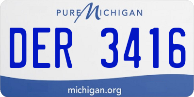 MI license plate DER3416