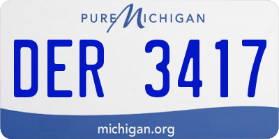MI license plate DER3417