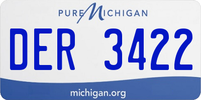 MI license plate DER3422