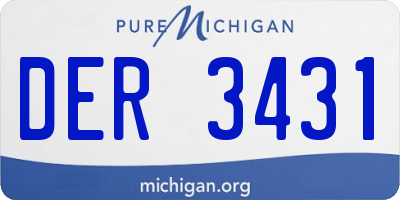 MI license plate DER3431