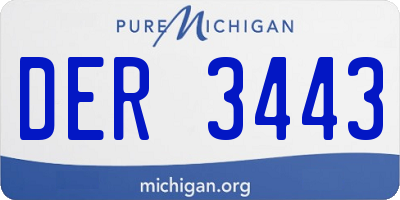 MI license plate DER3443