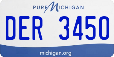 MI license plate DER3450