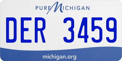 MI license plate DER3459