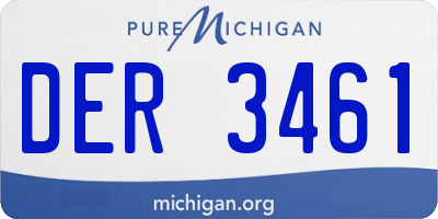 MI license plate DER3461
