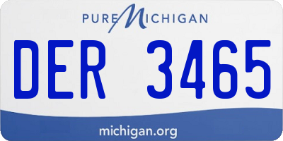 MI license plate DER3465