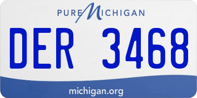 MI license plate DER3468