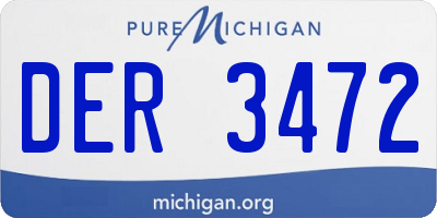 MI license plate DER3472