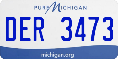 MI license plate DER3473