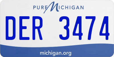 MI license plate DER3474