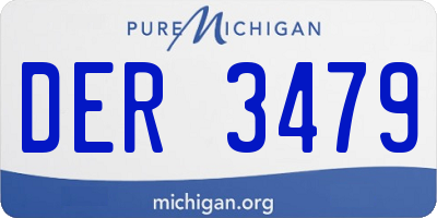 MI license plate DER3479