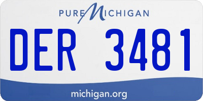 MI license plate DER3481