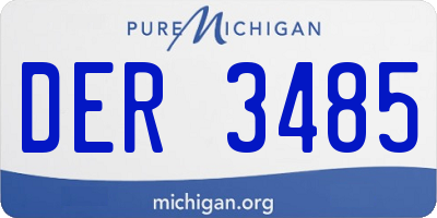 MI license plate DER3485