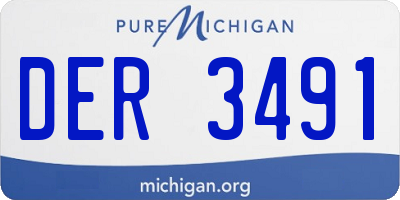 MI license plate DER3491