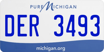 MI license plate DER3493