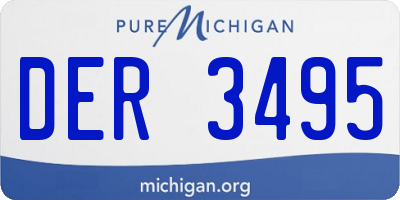MI license plate DER3495