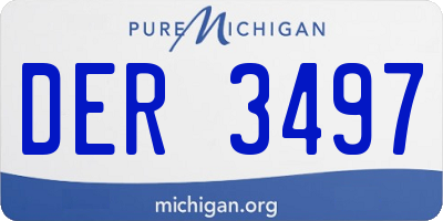 MI license plate DER3497