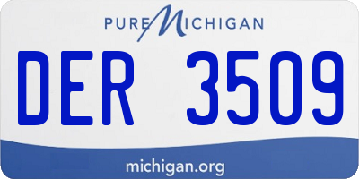 MI license plate DER3509