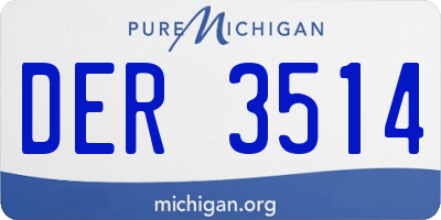 MI license plate DER3514