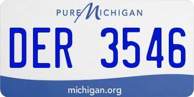 MI license plate DER3546