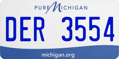 MI license plate DER3554