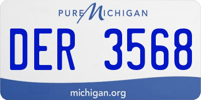 MI license plate DER3568