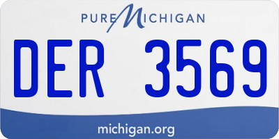 MI license plate DER3569