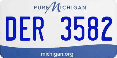 MI license plate DER3582