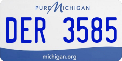 MI license plate DER3585