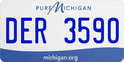MI license plate DER3590