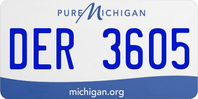 MI license plate DER3605