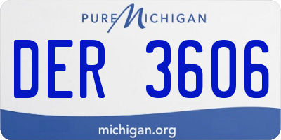 MI license plate DER3606