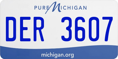MI license plate DER3607