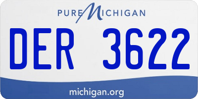 MI license plate DER3622