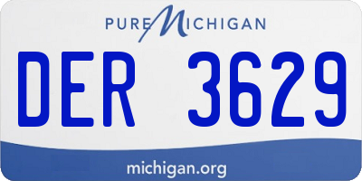 MI license plate DER3629