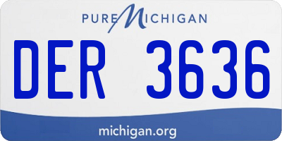 MI license plate DER3636