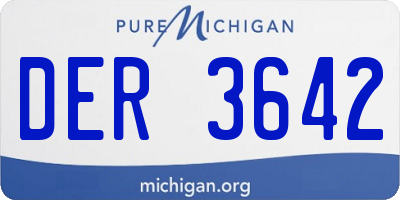 MI license plate DER3642