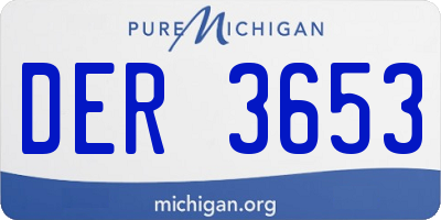 MI license plate DER3653