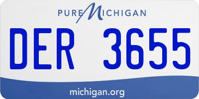 MI license plate DER3655