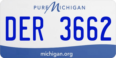 MI license plate DER3662